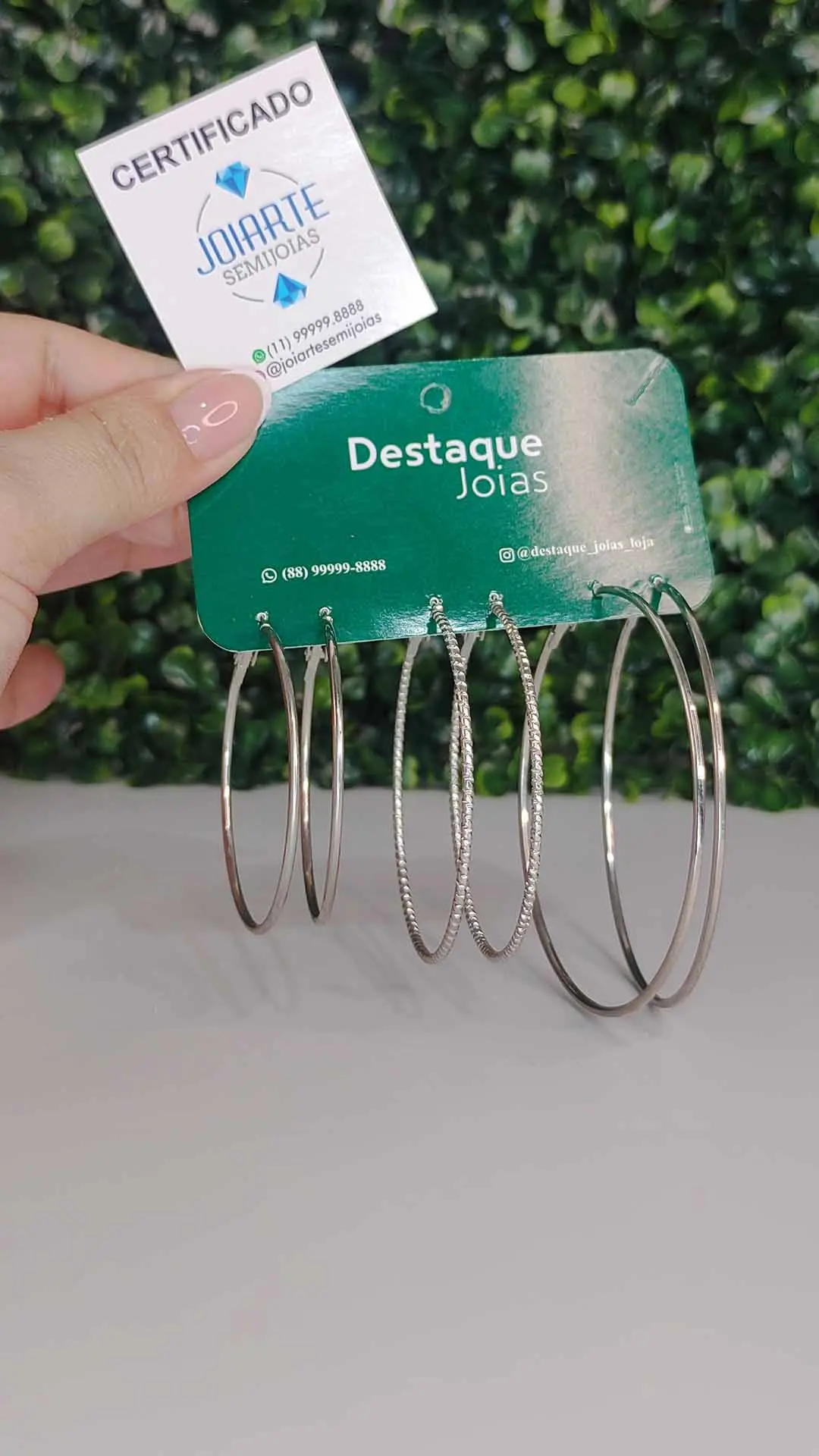 Tags para Trio de Brincos para Prata 925 em São Jerônimo da Serra-PR com Frete Grátis
